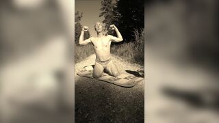 Nude Gymnastic Stretching Legs in Nature with Andy Juli 2021 - 3 image