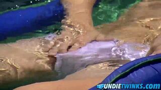 Adorable amateur Patrick Kennedy jerks off over his undies - 4 image