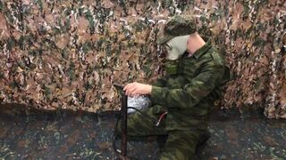 Russian Military Man PUMPS His stomach with A PUMP and Cums in Your FACE!!! - 2 image