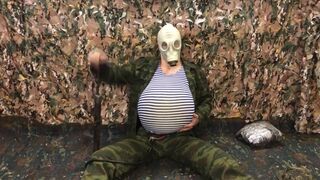 Russian Military Man PUMPS His stomach with A PUMP and Cums in Your FACE!!! - 9 image