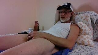 JerkinDad14 - Redneck Cousin Masturbates & Goons Out On His Big Greasy Penis + Massive Cumshot - 13 image