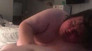 Cute chub worships my cock and body