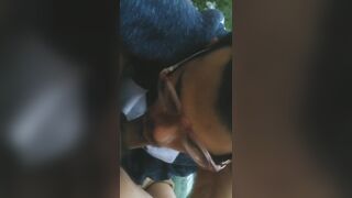 NEXT DOOR ANON COLLEGE CAMPER GIVES ME HEAD OUTSIDE OUR CAMPSITE - 5 image