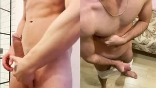 Jerking off With my New Handsome Boyfriend Face Revealed