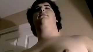 Fat inexperienced amateur gently blown before jerking himself off - 5 image