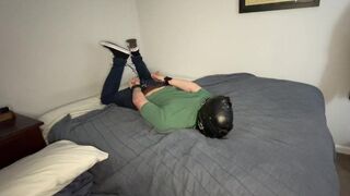 Selfbondage in a Hogtie while Hooded and Plugged - 10 image