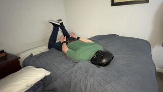 Selfbondage in a Hogtie while Hooded and Plugged - 13 image