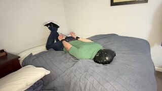 Selfbondage in a Hogtie while Hooded and Plugged - 14 image