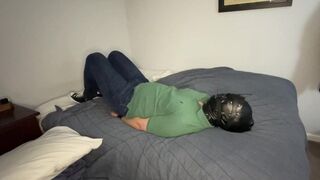 Selfbondage in a Hogtie while Hooded and Plugged - 5 image