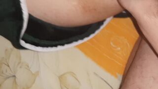 Fucking my boyfriend in his onesie/kigurumi in the college dorm on Christmas Eve