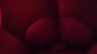 Sexy crossdresser gets double creampie on the red panic room - 10 image