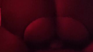 Sexy crossdresser gets double creampie on the red panic room