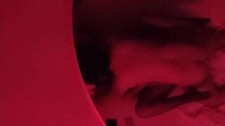 Sexy crossdresser gets double creampie on the red panic room - 11 image