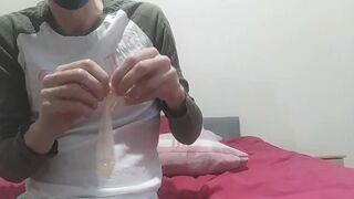 Sammy Andrews Fingering His Ass With Cum From A Used Condom - 1 image