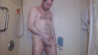 In The Shower Stroking my Hard Cock. - 6 image