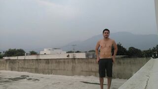 Exhibitionist hunk naked in his terrace (Terrace pt 1) - 4 image