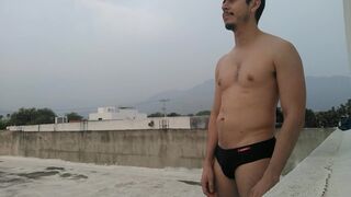 Exhibitionist hunk naked in his terrace (Terrace pt 1) - 6 image