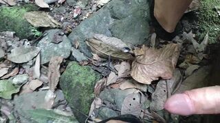 cumming multiple times in a small canyon