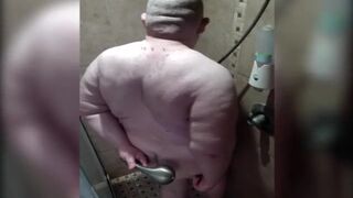 FatAssSmallDick takes a shower