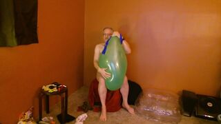 Balloonbanger 65) Inflating, Busting and Jerking w 3 Busted Balloons - 2 Large and 1 Giant Latex Balloon - 7 image
