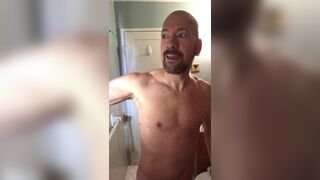 Johnny Hanes shaves his head bald and fucks his hole with a dildo. - 6 image