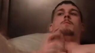 Inexperienced American amateur jerks off and jizzes after blowjob - 5 image