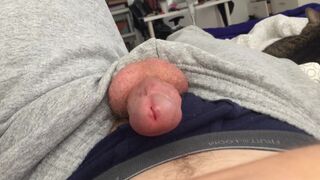 Edging and punching my balls whenever I get close, while trying not to wake my girlfriend next to me - 13 image