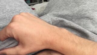 Edging and punching my balls whenever I get close, while trying not to wake my girlfriend next to me - 9 image