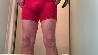 Big White Uncut Cock in the Shower