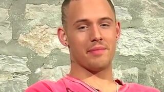 UK twink Danny J masturbates and cums after an interview - 2 image