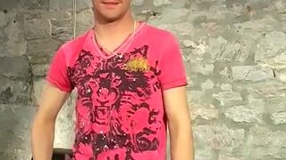 UK twink Danny J masturbates and cums after an interview - 6 image