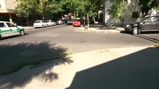 Athletic man from the public wants to spill hot milk - 2 image