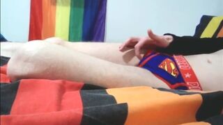 Twink Sammy Andrews Teasing in Underwear with Cumshot