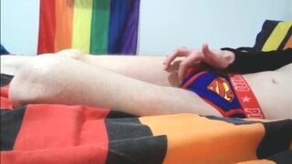 Twink Sammy Andrews Teasing in Underwear with Cumshot