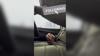 Driving and showing my dick for the truck driver - 7 image