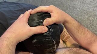 Faggot cum whore doing what it does best