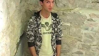 Cute British twink Nathan B masturbates after an interview - 7 image