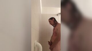 SEXY DILF JERKS OFF IN HOTEL SHOWER ( INTENSE ORGASM ) - 2 image