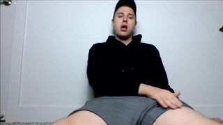 Edging my 8 inch fat cock - 2 image