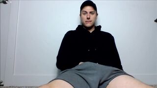 Edging my 8 inch fat cock - 3 image