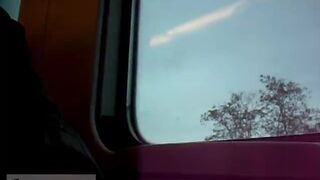 Train wank 2 - Justanotherme84 masturbating on a train - 11 image