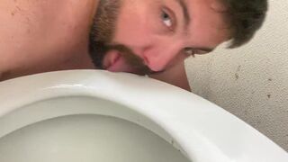 I go into a Gas Station Toilet and Lick and Suck the Toilet and the Floor - 7 image